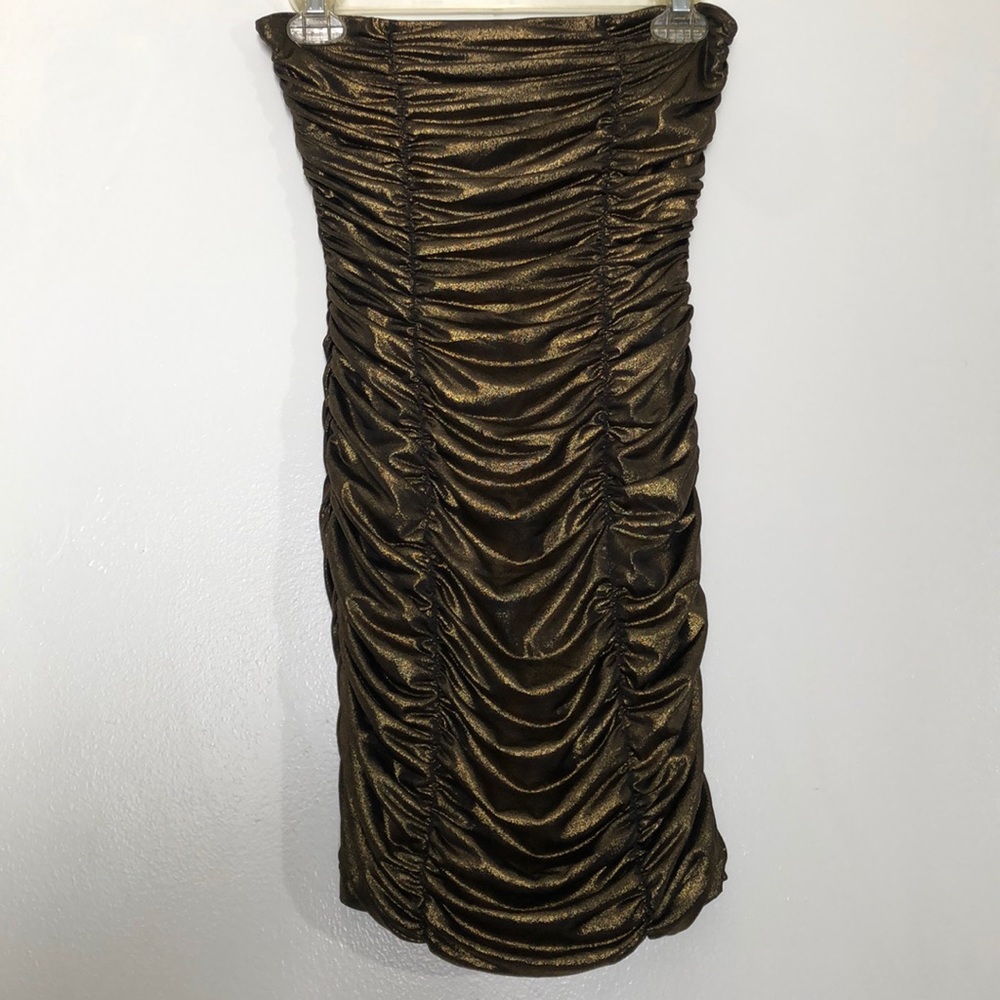 Black & Gold tube top dress